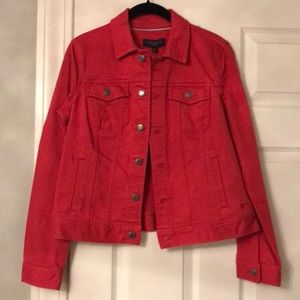 Talbots NWT Raspberry Denim Jacket